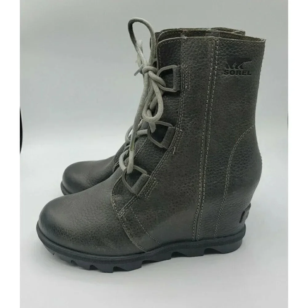 Sorel Joan of Arctic Wedge ii Waterproof Bootie #NL3491-052 in Quarry Size 7 - Picture 4 of 9